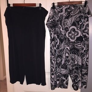 Lot of Two - Capri Length Palazzo Pants, Size 4X